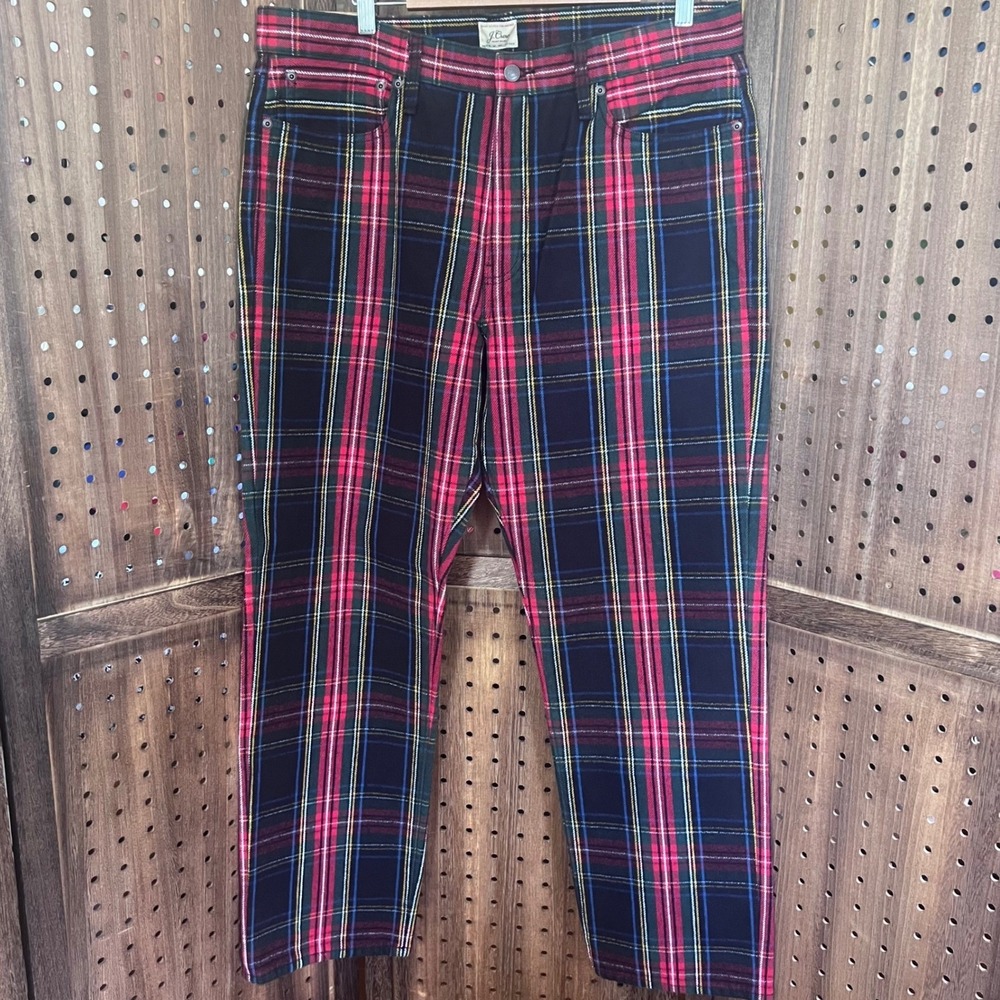 J. Crew Plaid Classic Jeans Men's 36x32 New With Tags